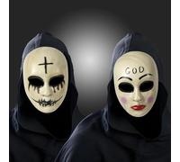 JLTXKST Máscara de Purga de Halloween 2 unidades, The Purge Masken God & Cross Killer, Máscaras de Halloween, para Halloween, Carnaval, Fiesta de Disfraces, Hombres y Mujeres