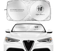 JLVVW Parasol Parabrisas de Automóvil, para Alfa Romeo Giulia 147 156 159 Mito Stelvio Sportiva Giulietta Blocks UV Rays Protector Parasol Plegable, Mantenga Su Vehículo Más Fresco