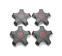 JLVVW Tapas Centrales Cubos de Automóviles, Cubierta Decorativa Impermeable A Prueba Polvo Ruedas, para Tesla Model 3 2021-2023, 18 Inch, Centro Rueda Adhesivo con Emblema Logotipo,C