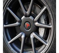 JLVVW Tapas Centrales Cubos de Automóviles, Cubierta Decorativa Impermeable A Prueba Polvo Ruedas, para Tesla Model 3 2021-2023, 18 Inch, Centro Rueda Adhesivo con Emblema Logotipo,D