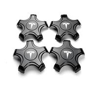 JLVVW Tapas Centrales Cubos de Automóviles, Cubierta Decorativa Impermeable A Prueba Polvo Ruedas, para Tesla Model 3 2021-2023, 18 Inch, Centro Rueda Adhesivo con Emblema Logotipo,A