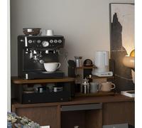 JLXJYS Organizador de Barra de café for encimeras de Cocina, combinación de cajones de Almacenamiento for Tazas de 1 y 2 Tazas/Soporte for cafetera, Estante de Madera