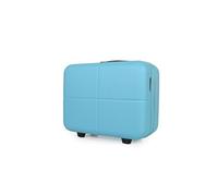 JLY Juego de maletas negras de alta calidad, 100 % policarbonato alemán, organización superior, bloqueo de seguridad TSA, ruedas ultra silenciosas, aguamarina, Vanity Case, 1 unidad