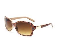 JM Clásica Bifocales Gafas de Lectura Cudaradas Elegante Gradiente Gafas de Sol Lectores Para Mujer (+1.0, Carey)
