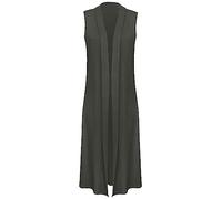 JM CLOTHING Cárdigan largo de manga larga para mujer, parte delantera abierta, ligero, sin mangas, talla grande, largo, flotante, a la moda