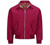 JM CLOTHING Marcus Harrington - Chaqueta bomber para hombre, mujer, adulto, unisex, vintage, clásica, retro, forro de tartán, cappotto wiggly de moda, Vino, S