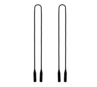 JM Colgante para Gafas. Cordón de Silicona Impermeable. Apto para Hombre, Mujer o Niños [Pack de 2 - Color Negro]