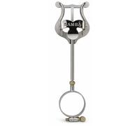 JM FOREST -Atril de Marcha 9091 para Clarinete con Argolla Ø32 mm | Lira Ajustable con Muelle de Acero y Ángulo Regulable | Acabado Cromado Reforzado en Latón | Ligero 49g | Fabricado en España