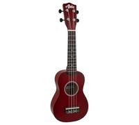 JM FOREST - Ukelele Soprano 21" Rojo AL*HA UK250RD Cuerdas Aquila Originales, Cuerpo de Álamo, Diapasón y Puente de Palisandro, Clavijeros con Engranajes, Trastes de Alpaca, Principiantes y Avanzados