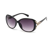 JM Gafas de Sol de Lectura Bifocales Redondas Clásicas Gafas de Lectura para Mujer Lente Degradada UV400 Negro +3.0