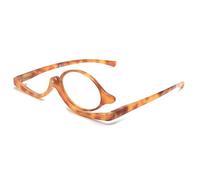 JM Maquillaje Gafas de Lectura Lupa Flip Down Cosméticos Lectores para Mujeres Tortuga Marrón +3.5