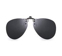 JM Polarizadas Clip en Gafas de Sol Sin Marco Flip up Lente Estilo Para Gafas Graduadas Gris