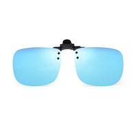 JM Polarizadas Clip en Gafas de Sol Sin Marco Flip up Lente Para Gafas Graduadas Azul Espejo