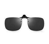JM Polarizadas Clip en Gafas de Sol Sin Marco Flip up Lente Para Gafas Graduadas Gris
