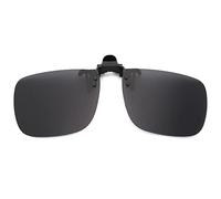JM Polarizadas Clip en Gafas de Sol Sin Marco Flip up Lente Para Gafas Graduadas Gris