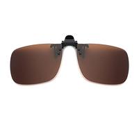 JM Polarizadas Clip en Gafas de Sol Sin Marco Flip up Lente Para Gafas Graduadas Marrón