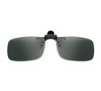 JM Polarizadas Clip en Gafas de Sol Sin Marco Flip up Lente Para Gafas Graduadas Verde