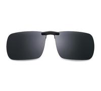 JM Sin marco Rectángulo Clip en Gafas de Sol Ligero Peso Polarizadas Anteojos Hombre Mujer 60 * 47(Gris Polarizado)