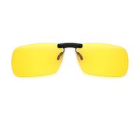 JM Sin marco Rectángulo Clip en Gafas de Sol Ligero Peso Polarizadas Anteojos Hombre Mujer(Amarillo Polarizado)