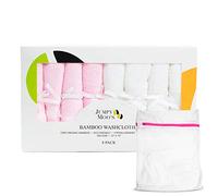 JM Toallitas Bambu 100% Rayón de Bambú, 10x10 Pulgadas, 500 g/m² Ultra Gruesos y Absorbentes, Toalla Bebe, Muselinas Bebe Algodon, Toallitas Reutilizables Bebe, Caja de Regalo y Bolsa de Lavandería