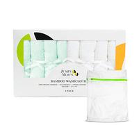 JM Toallitas Bambu 100% Rayón de Bambú, 10x10 Pulgadas, 500 g/m² Ultra Gruesos y Absorbentes, Toalla Bebe, Muselinas Bebe Algodon, Toallitas Reutilizables Bebe, Caja de Regalo y Bolsa de Lavandería