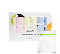 JM Toallitas Bambu 100% Rayón de Bambú, 10x10 Pulgadas, 500 g/m² Ultra Gruesos y Absorbentes, Toalla Bebe, Muselinas Bebe Algodon, Toallitas Reutilizables Bebe, Caja de Regalo y Bolsa de Lavandería