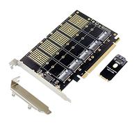 JMB585 PCIe X16 para M.2 B para llave de 5 puertos SSD tarjeta adaptadora de expansión para laptop PC 6Gbps rápido estable PCI-E Con