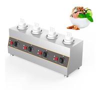 JMbpkduHs Calentador De Salsa, Calentador De Chocolate, Control De Temperatura Mecánico, 2 Métodos De Calentamiento (Calentamiento En Seco/añadir Agua), Capacidad De 650-2600 Ml,4grids