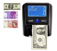 JMbpkduHs Detector De Billetes Falsos,Detector De Billetes Falsos Portátil con Pantalla, Detección Magnética, Usd & Euro Máquina De Conteo De Valor De Billetes