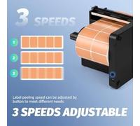 JMbpkduHs Dispensador Automático De Etiquetas, Máquina Peladora De Etiquetas Eléctrica, 3 Velocidades Ajustables, Rango De Ancho: 20 Mm-130 Mm, Rango De Altura: 20 Mm-130 Mm, Sensor Dual