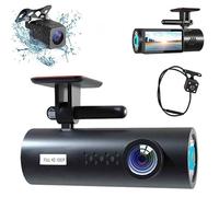 JMbpkduHs Dual Dash CAM Delantera Y Trasera 1080p Fhd, WiFi Dash Camera para Coche,Grabadora De Conducción,Visión Nocturna por Infrarrojos/170° Gran Angular/Grabación En Bucle