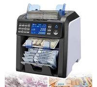 JMbpkduHs Máquina Contadora De Dinero De Denominación Mixta con Bolsillo De Rechazo, Detección De Billetes Falsos 2 Cis/UV/MG/IR, Sort&Print Enabled Cash Counter, Contadora De Billetes Mixtos