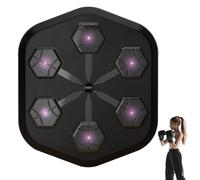 JMbpkduHs Máquina De Boxeo con Música V3, Montaje En Pared, Máquina De Juego De Perforación, Cuentas De Lámpara IC 318, Color De Luz Personalizable, Liberación De Estrés,Black