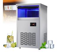 JMbpkduHs Máquina para Hacer Hielo Comercial 60 Kg 68 Kg 78 Kg/24 H, Sin Hielo 40 45 50 Piezas, Máquina De Hielo Grande, Autolimpiante, Máquina Automática De Cubitos De Hielo,78KG