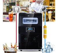 JMbpkduHs Máquina para Hacer Hielo Comercial De 40 50 68 Kg,Máquina para Hacer Hielo para Tienda De Té con Leche De Escritorio,40 55 Kg/24 H,Panel LCD,Iluminación+Sincronización,Autolimpieza,40KG