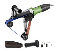 JMbpkduHs Pulidora Eléctrica De Tubos De Acero Inoxidable,Rotación 360°,6 Velocidades Ajustables,Lijadora De Banda Manual para Pulido De Tubos,Esmerilado Y Pulido