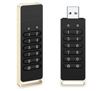 JMbpkduHs Unidad USB Encriptada,Unidad Flash Segura,Unidad Flash USB 3.0 con Encriptación De Hardware,Dispositivo De Almacenamiento De Datos Encriptado,Compatible para Mac/Windows/Linux,Black-128GB
