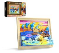 JMBricklayer Art Impression Sunrise Beleuchtungs-Baustein-Set 70016- Meistergemälde-Serie LED Licht BAU Bilder Bausatz 1514 Teile, Kreative Aktivität für Heimbüro-Dekor, Erwachsene und Jugendliche