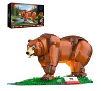 JMBricklayer Juego de construcción de bandera de California, kit de construcción de bandera de oso para adultos