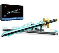 JMBricklayer Juego de construcción de espada de niebla de anime de 40 pulgadas, 771 piezas de bloques de construcción Katana con vaina y soporte de exhibición, kit de modelo de espada coleccionable