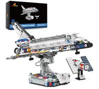 JMBricklayer Juegos de construcción de Transbordador Espacial para Adultos, avión, Nave Espacial, Juguete Espacial, Regalos para niños, Modelo con Soporte Ajustable 70122