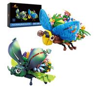 JMBricklayer Juguetes de construcción de flores de la colección de insectos, 2 en 1, juegos de construcción de insectos 10117, bloques de construcción de plantas de animales para recuerdos de fiesta