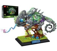 JMBricklayer Kit de construcción de camaleón mecánico para adultos 70124, modelo de colección de animales de la selva tropical con base, diseño creativo, juguetes de construcción, regalos para adultos