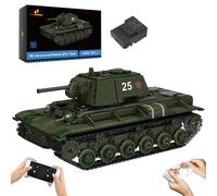 JMBricklayer KV-1 Tank RC Model Construction Set, WW2 Military History Decor, juguete para niños y adultos, regalo