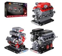 JMBricklayer Mini V8 V12 Motor 3 en 1 Kit de construcción 60024, juguete coleccionable para adultos