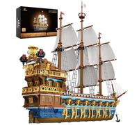 JMBricklayer - Set de 40103 bloques de construcción a presión para kit de pirata, barco de Flota Real del Sol, colección de modelos de barcos para Adultos y Niños