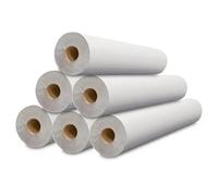 JMEDIS Rollo de papel camilla 70m | (Precortado 50 cm) CAJA 6 Unidades 1 CAPA ECO blanco