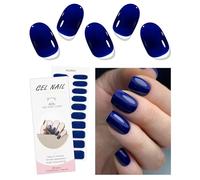 JMEOWIO Gel Semicurado de Pegatinas Azul Gel Semi-Curado Nail Art Stickers Decoración