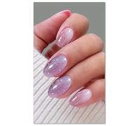 JMEOWIO Gel Semicurado de Pegatinas Brillantina Rosa Púrpura Semi-Curado Gel Nail Art Stickers Decoración