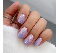 JMEOWIO Gel Semicurado de Pegatinas Brillo Púrpura Claro Gel Semi-Curado Nail Art Stickers Decoración 0240